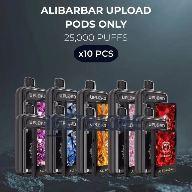 10 PCS – Alibarbar Upload Pods Only 25000 Puffs