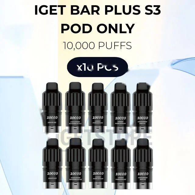 10 PCS โ IGET Bar Plus S3 Pod Only 10000 Puffs