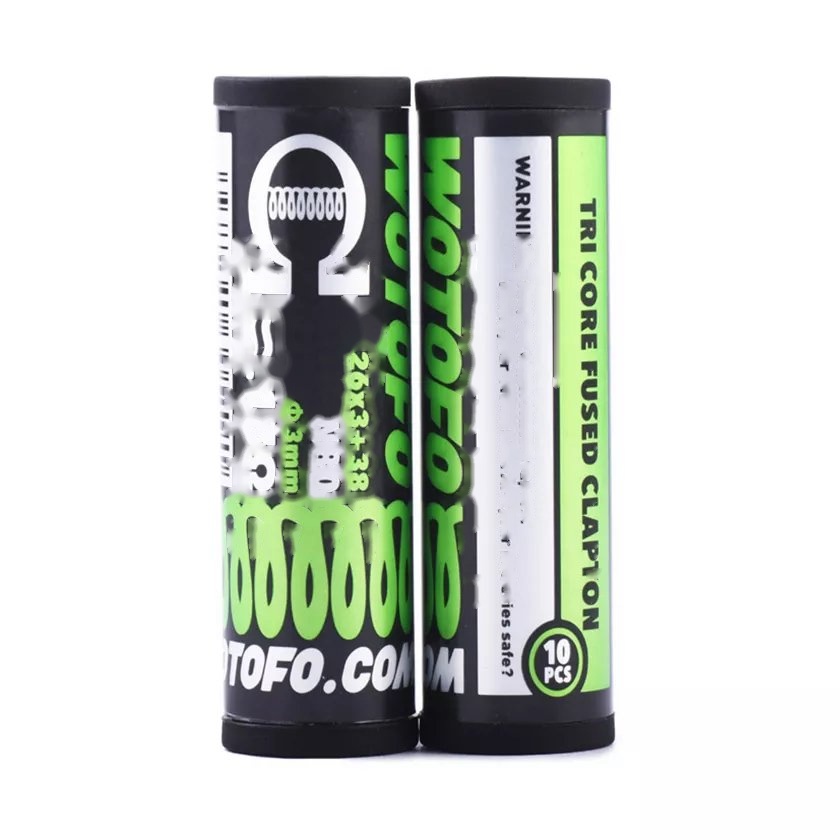 10pcs Wotofo Tri Core Fused Clapton Prebuilt Coils 26G*3+38G