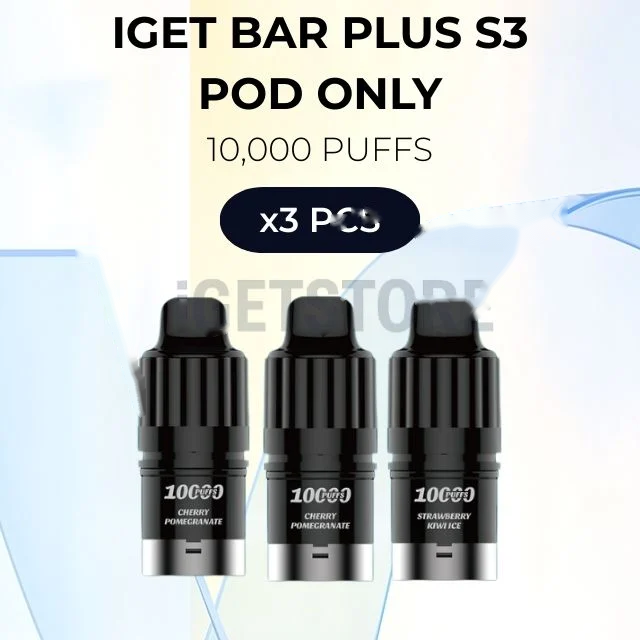 3 PCS โ IGET Bar Plus S3 Pod Only 10000 Puffs