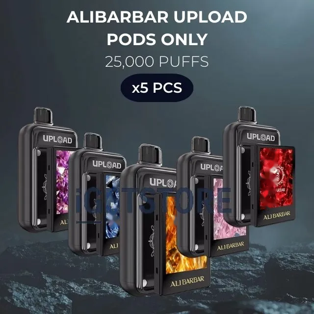 5 PCS – Alibarbar Upload Pods Only 25000 Puffs