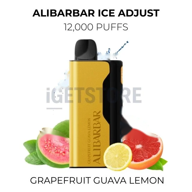 Alibarbar Ice Adjust 12000 Puffs โ Grapefruit Guava Lemon