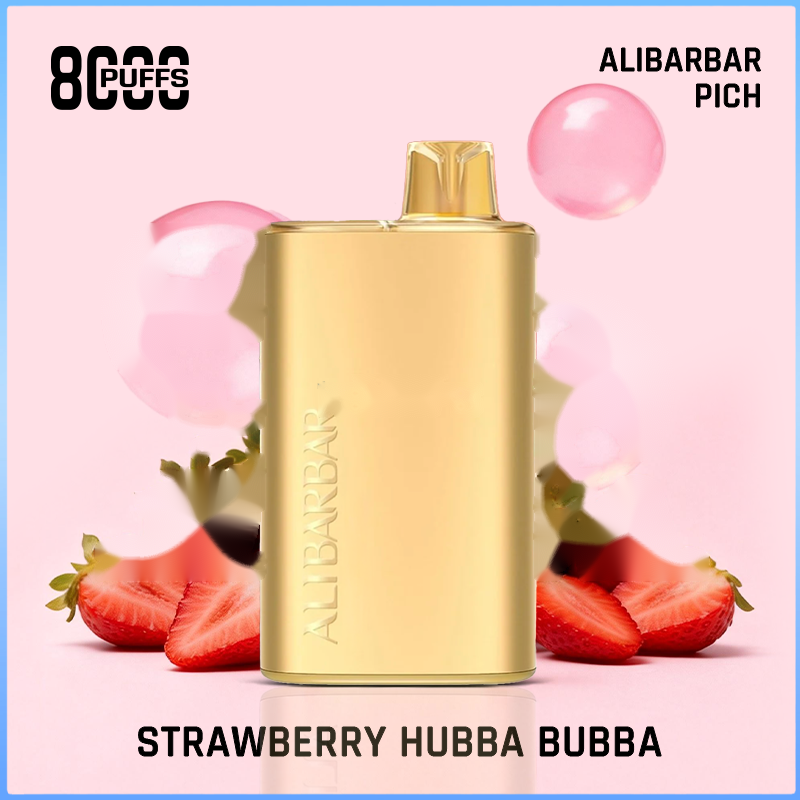 Alibarbar Rich Strawberry Hubba Bubba 8000 Puffs