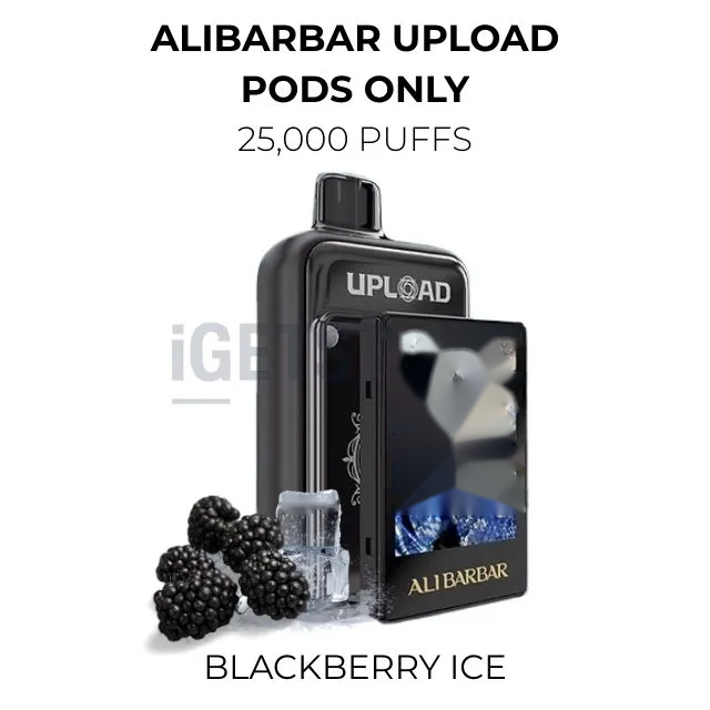 Alibarbar Upload Pods Only 25000 Puffs – Blackberry Ice