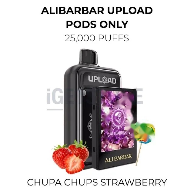 Alibarbar Upload Pods Only 25000 Puffs – Chupa Chups Strawberry