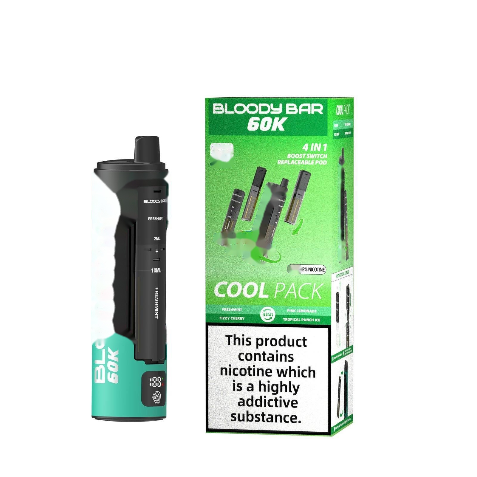 Bloody Bar 60k Prefilled 4 In 1 Pod Vape Kit