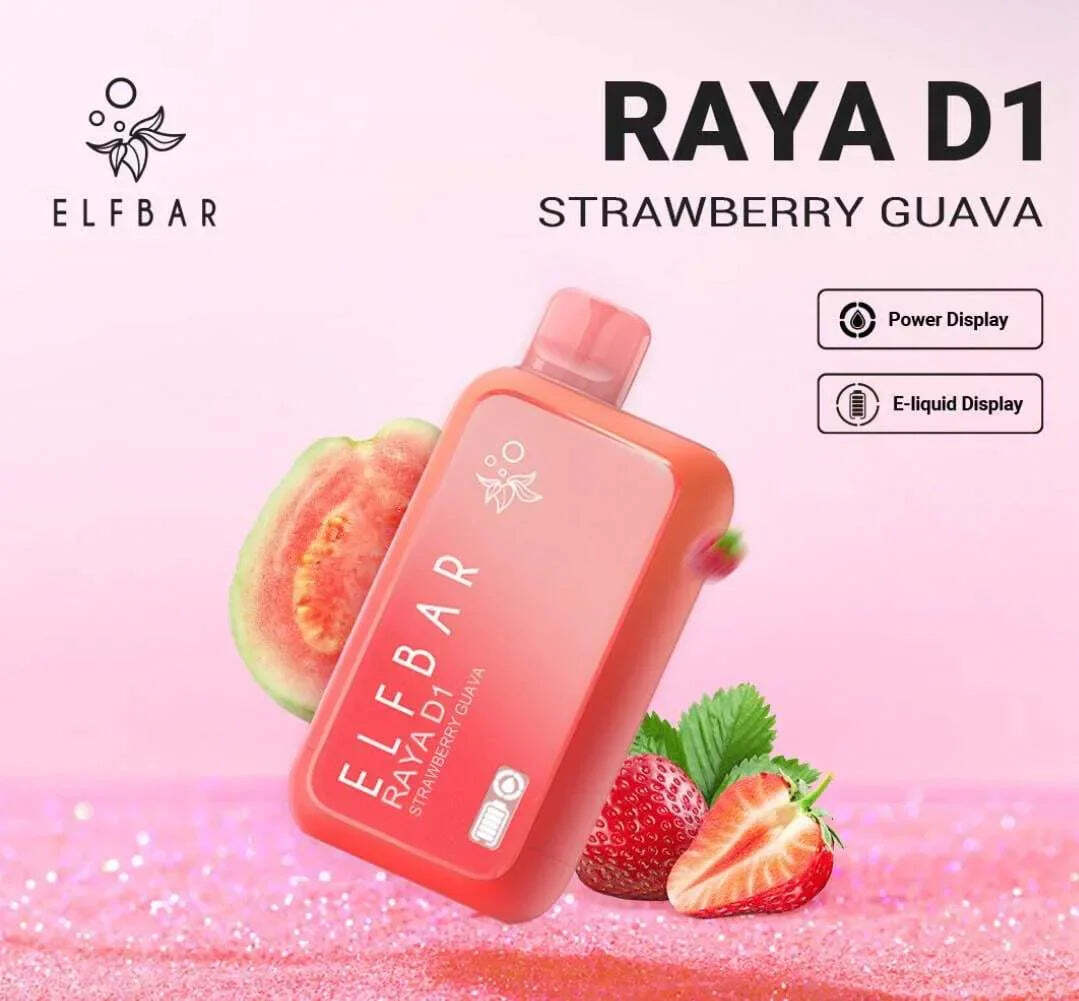 Elf Bar Raya D1 13000 Puffs 18ml Strawberry Guava Disposable Vape