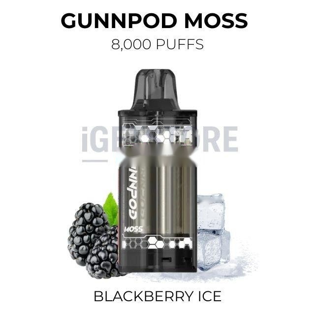 GunnPod Moss 8000 Puffs – Blackberry Ice