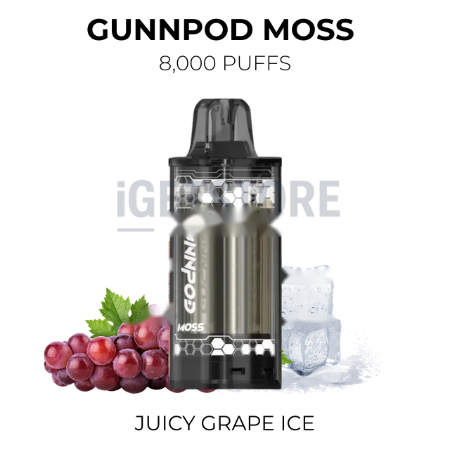 GunnPod Moss 8000 Puffs – Juicy Grape Ice