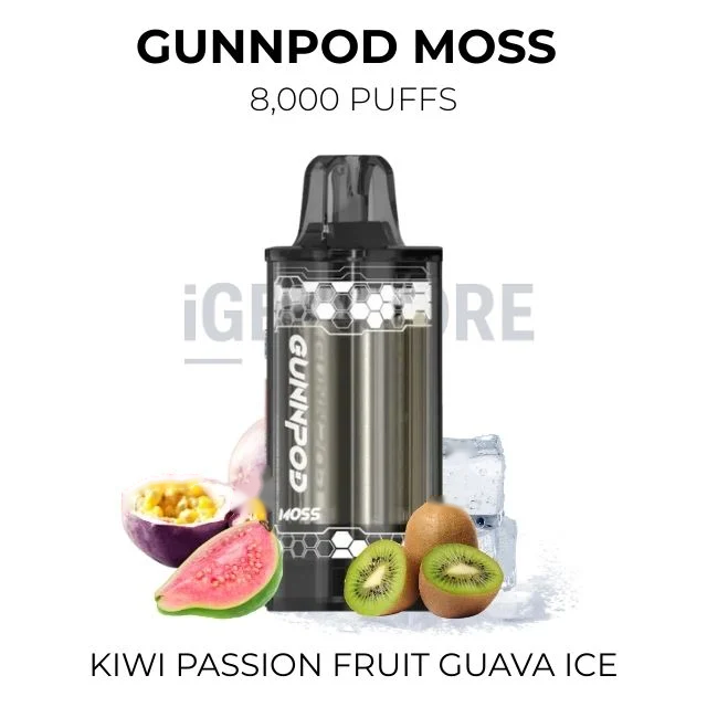 GunnPod Moss 8000 Puffs – Kiwi Passion Fruit Guava Ice