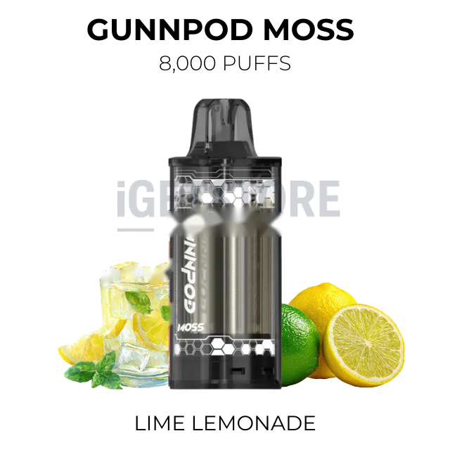 GunnPod Moss 8000 Puffs – Lime Lemonade