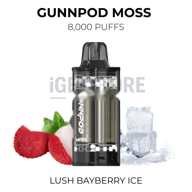 GunnPod Moss 8000 Puffs – Lush Bayberry Ice
