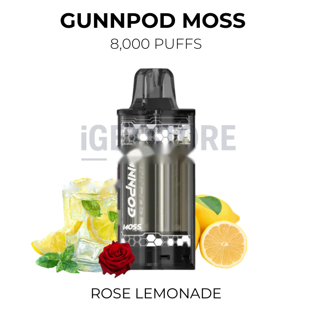 GunnPod Moss 8000 Puffs โ Rose Lemonade
