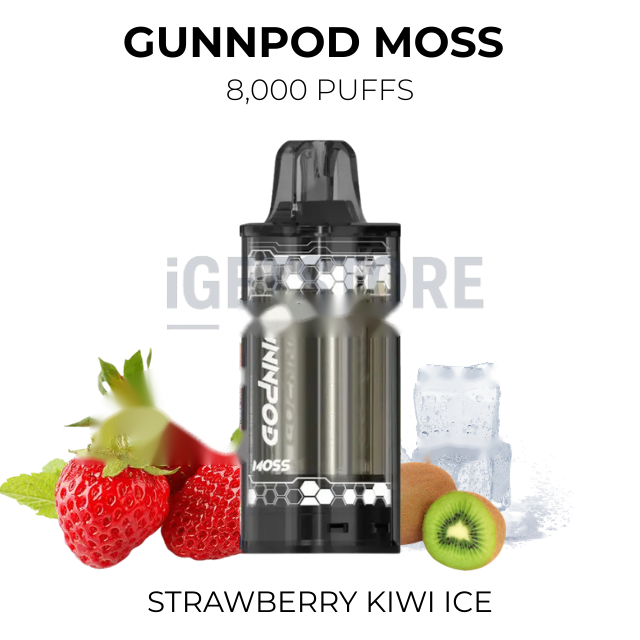 GunnPod Moss 8000 Puffs – Strawberry Kiwi Ice