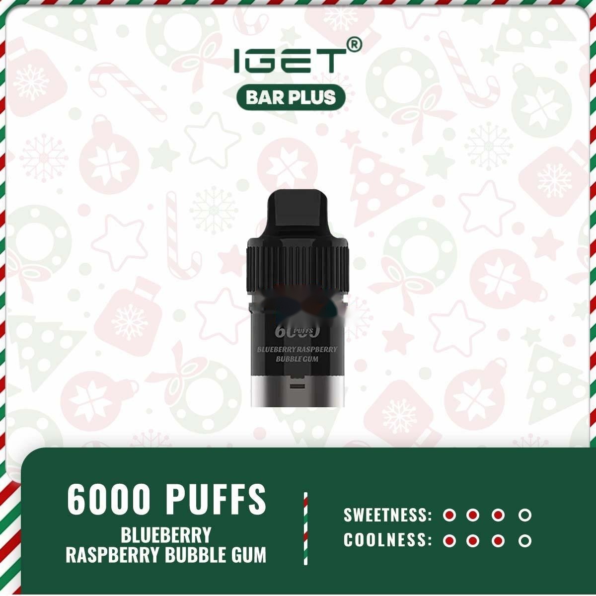 IGET BAR PLUS POD ONLY - BLUEBERRY RASPBERRY BUBBLE GUM