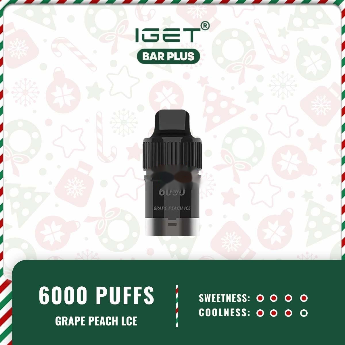 IGET BAR PLUS POD ONLY - GRAPE PEACH ICE