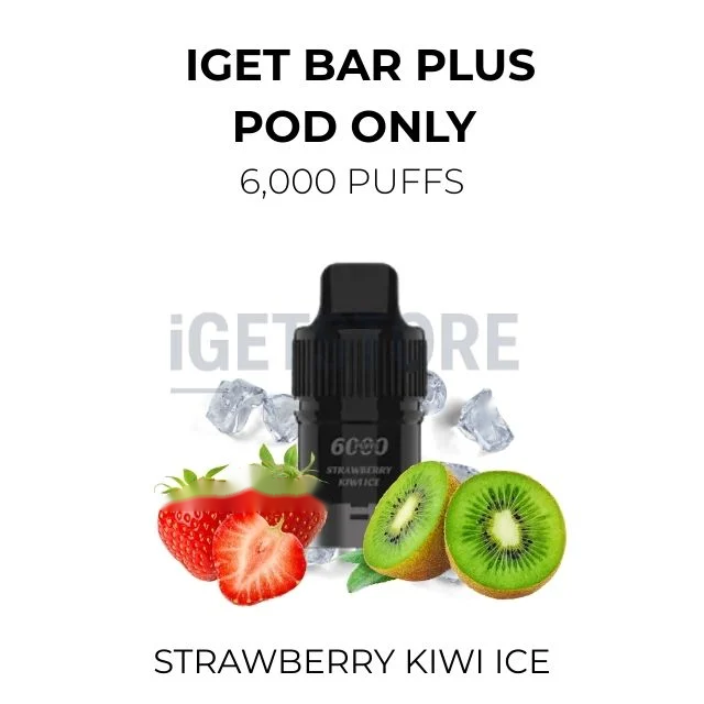 IGET Bar Plus Pods 6000 Puffs – Strawberry Kiwi Ice