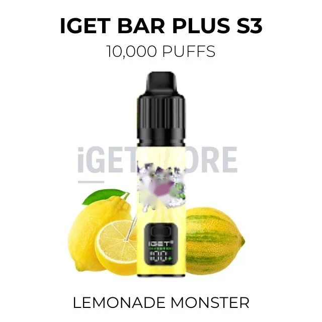 IGET Bar Plus S3 10000 Puffs – Lemonade Monster