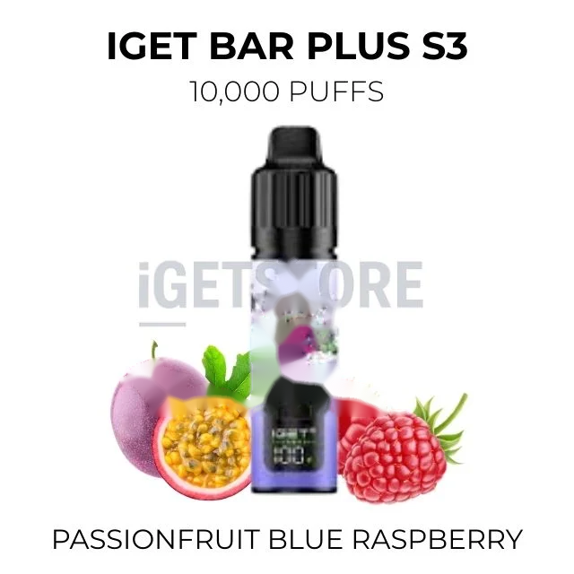 IGET Bar Plus S3 10000 Puffs – Passionfruit Blue Raspberry