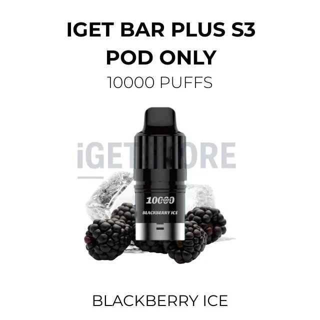 IGET Bar Plus S3 Pod Only 10000 Puffs โ Blackberry Ice