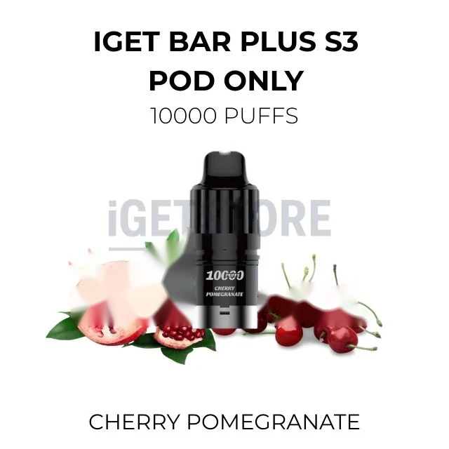 IGET Bar Plus S3 Pod Only 10000 Puffs โ Cherry Pomegranate