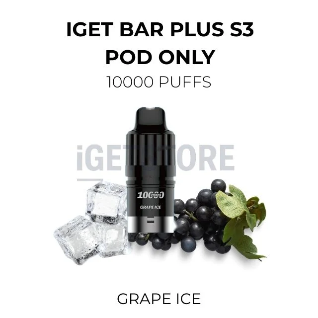 IGET Bar Plus S3 Pod Only 10000 Puffs โ Grape Ice