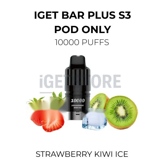 IGET Bar Plus S3 Pod Only 10000 Puffs – Strawberry Kiwi Ice