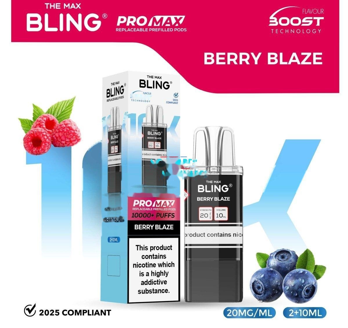 The Bling 10k Pro Max Replacement PODS - (BOX OF 5)