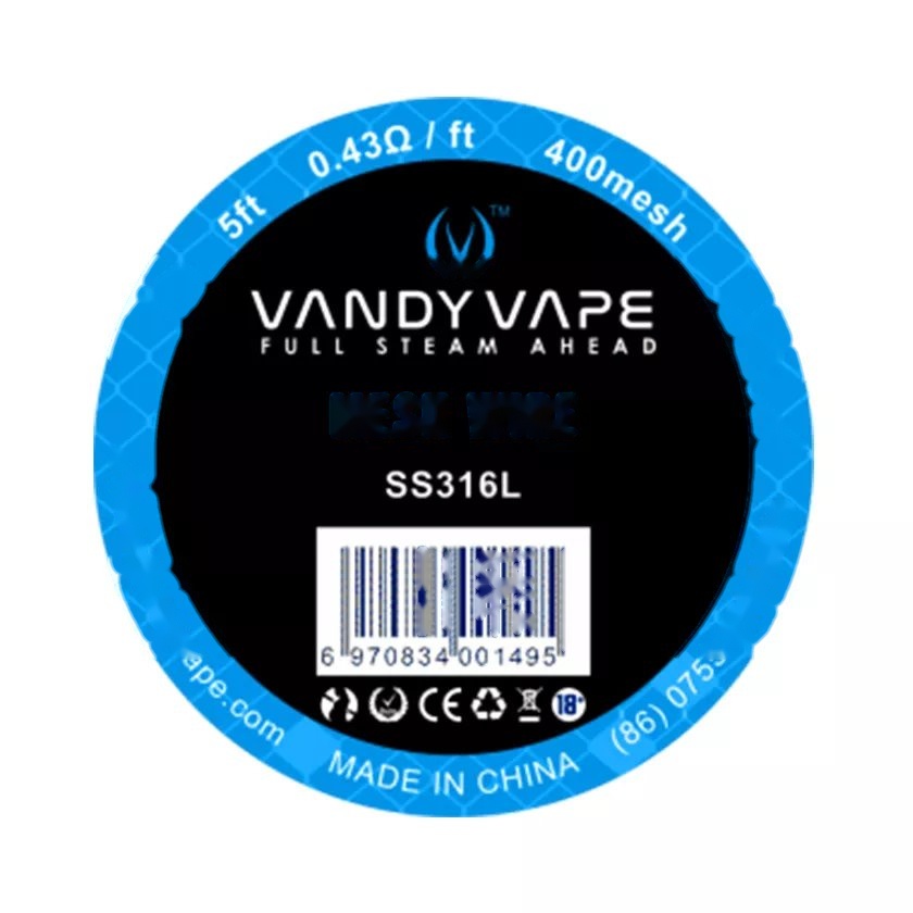Vandy Vape SS316L Mesh Wire 400mesh 5ft