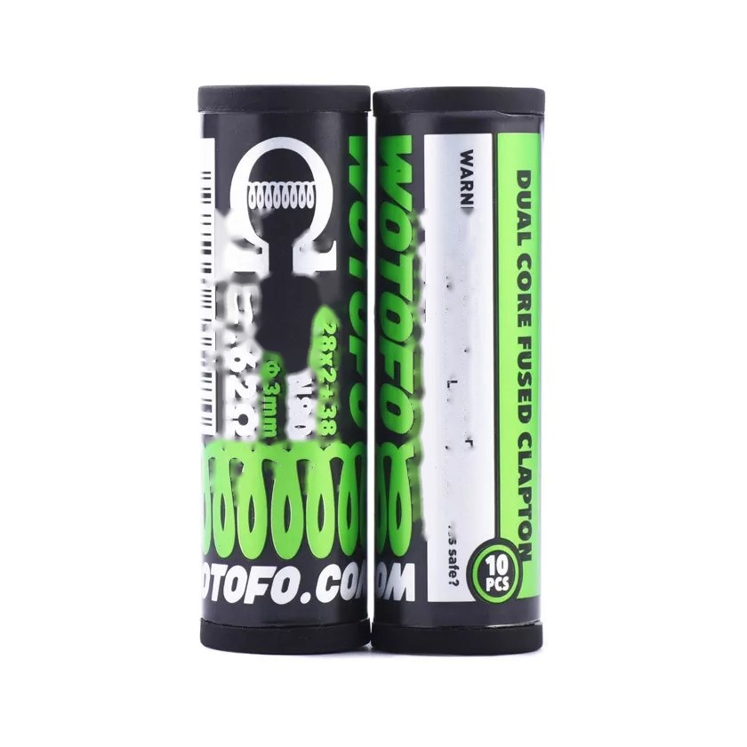 Wotofo 0.62ohm Dual Core Fused Clapton Prebuilt Coils 10pcs